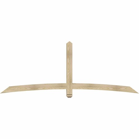 Ekena Millwork Bellingham Rough Sawn Timber Gable Bracket, Douglas Fir, 96"W x 36"H x 4"D x 4"F, 9/12 Pitch GBW096X36X0404BEL00RDF